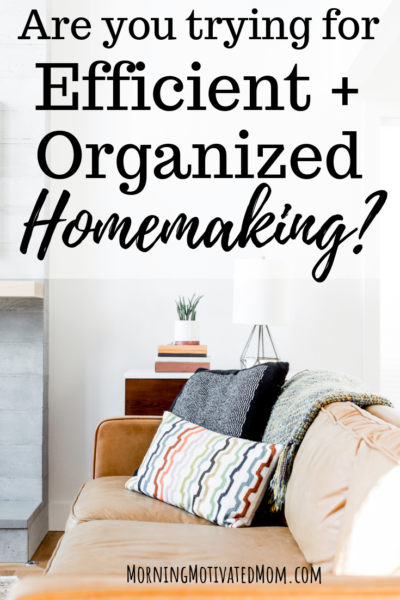 Finding Efficiencies and Organization in Homemaking