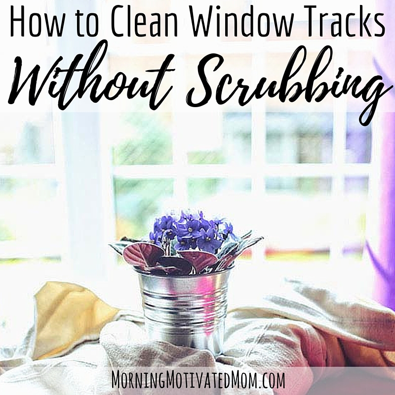 How to Clean Window Tracks without scrubbing. Easy with vinegar and baking soda.