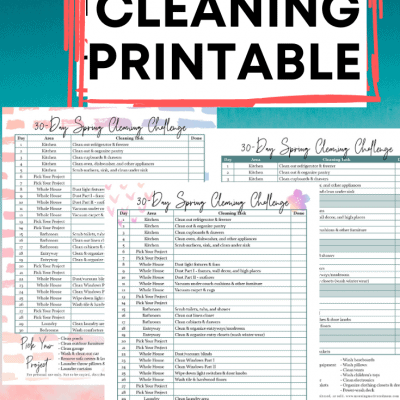 30 Day Spring Cleaning Printable