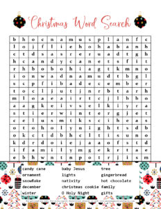 Christmas Word Search Printable – Morning Motivated Mom