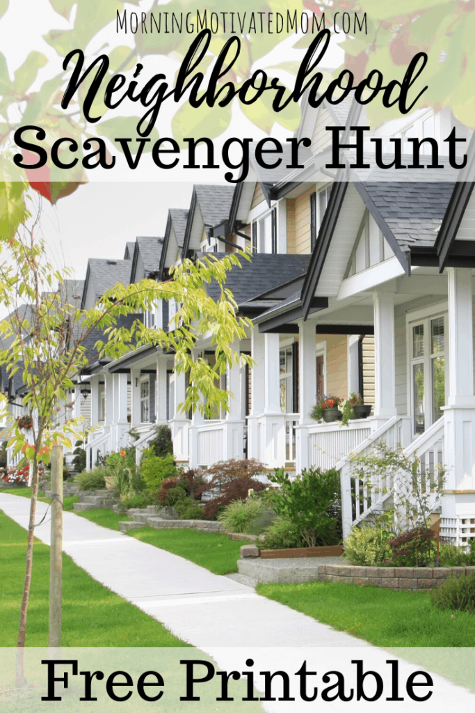 Are you looking for a way to get fresh air, exercise, and also bond as a family? Print off this Free Printable and take a walk with your family: Free Neighborhood Scavenger Hunt Printable